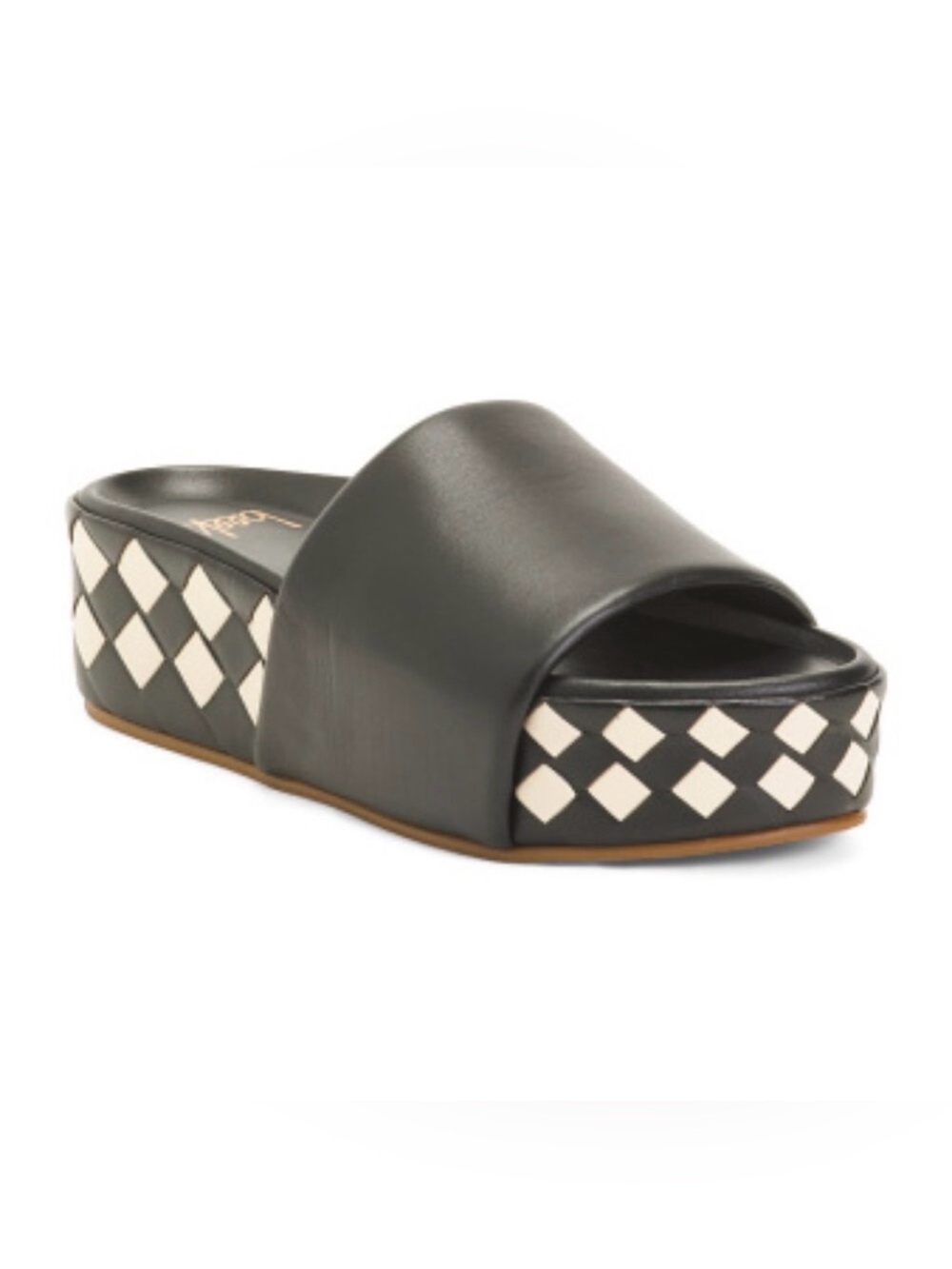 beek Albatross Platform black & white checker sandal Slides - Picture 2 of 10